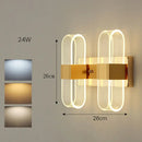 Modern gold elliptical led wall lamp for bedroom decor