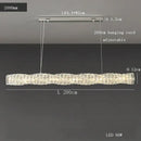 Modern gold elongated glass chandelier led ceiling light dining room