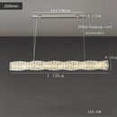 Modern gold elongated glass chandelier led ceiling light dining room