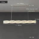 Modern gold elongated glass chandelier led ceiling light dining room