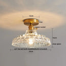 Modern gold etched glass led ceiling lamps living room light