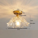 Modern gold etched glass led ceiling lamps living room light
