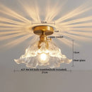 Modern gold etched glass led ceiling lamps living room light