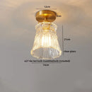 Modern gold etched glass led ceiling lamps living room light