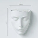 Modern gold face ceramic wall-mounted vase living room decor