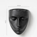 Modern gold face ceramic wall-mounted vase living room decor