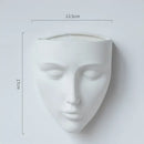 Modern gold face ceramic wall-mounted vase living room decor