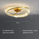 Modern gold faceted crystal rings led ceiling light living room
