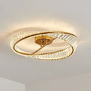 Modern gold faceted crystal rings led ceiling light living room