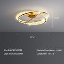 Modern gold faceted crystal rings led ceiling light living room