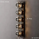 Modern gold faceted crystal wall lamp living room sconce