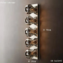 Modern gold faceted crystal wall lamp living room sconce