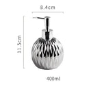 Modern gold faceted glass liquid soap dispenser set bathroom decor