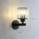 Modern gold faceted glass shade wall lamp living room sconce