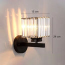 Modern gold faceted glass shade wall lamp living room sconce