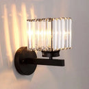 Modern gold faceted glass shade wall lamp living room sconce