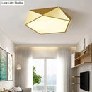 DecorBites™ Modern Light Fixtures Ceiling Of Equilateral Indoor Lighting Gold Lampshade For Living Room Bedroom Lamp Ceiling Lamp Fixtures