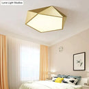 DecorBites™ Modern Light Fixtures Ceiling Of Equilateral Indoor Lighting Gold Lampshade For Living Room Bedroom Lamp Ceiling Lamp Fixtures