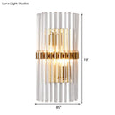 Modern gold finish clear crystal wall light living room sconce