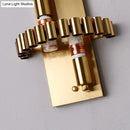 Modern gold finish clear crystal wall light living room sconce