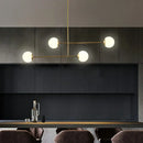 Modern gold finish opal glass pendant light – kitchen island lamp