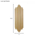 Modern gold finish slim tube wall lamp – living room sconce