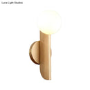 DecorBites™ Modern Gold Finish Corner Wall Sconce with Ball Milky Glass Shade - 1 Light
