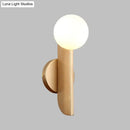 DecorBites™ Modern Gold Finish Corner Wall Sconce with Ball Milky Glass Shade - 1 Light