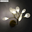 Modern gold firefly tree branch led wall light bedroom