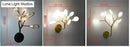 Modern gold firefly tree branch led wall light bedroom