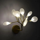 Modern gold firefly tree branch led wall light bedroom