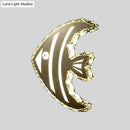 Modern gold fish wall sconce with crystal shade – bedroom light