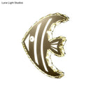 Modern gold fish wall sconce with crystal shade – bedroom light