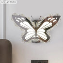 Modern gold fish wall sconce with crystal shade – bedroom light