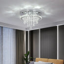 Modern gold five ring crystal ceiling chandelier dining room light