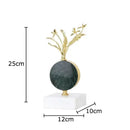 Modern gold flower crystal sculpture desk decoration bedroom craft