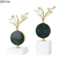 Modern gold flower crystal sculpture desk decoration bedroom craft