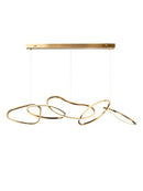 Modern gold flowing ring led decorbites elegant chandelier dining bar