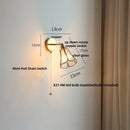 Modern gold fluted glass led wall lights bedroom sconce with chain