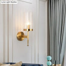Modern gold fluted glass wall lamp living room sconce 110v 240v