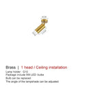 Modern gold four light adjustable led ceiling spotlight kitchen