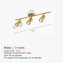 Modern gold four light adjustable led ceiling spotlight kitchen