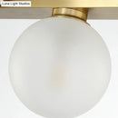 Modern gold frosted glass globe pendant light dining room island