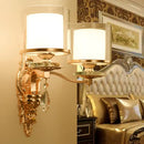 DecorBites™ Modern Dual Cylinder 2-Light Gold Wall Sconce with Clear and Frosted Glass