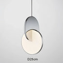 Modern gold geometric circle pendant light dining room overlapping discs
