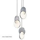 Modern gold geometric circle pendant light dining room overlapping discs