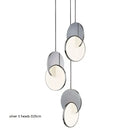 Modern gold geometric circle pendant light dining room overlapping discs