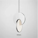 Modern gold geometric circle pendant light dining room overlapping discs