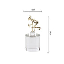 Modern gold geometric crystal sculpture living room worker figurine