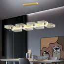 Modern gold geometric cube chandelier dining room 110v-120v light